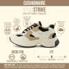 image:imageCUSHIONAIRE Womens Strike Chunky Sneaker Memory Foam Wide Widths AvailableBeigeBlack