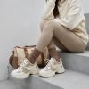 image:imageCUSHIONAIRE Womens Strike Chunky Sneaker Memory Foam Wide Widths AvailableWhiteTan