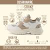 image:imageCUSHIONAIRE Womens Strike Chunky Sneaker Memory Foam Wide Widths AvailableWhiteTan