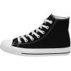image:imageCUSHIONAIRE Womens Vance high top Canvas Sneaker Memory FoamBlackWhite Zipper
