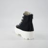 image:imageCUSHIONAIRE Womens Vespa high top Canvas Sneaker Memory Foam and Side ZipperBlackWhite Zip