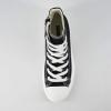 image:imageCUSHIONAIRE Womens Vespa high top Canvas Sneaker Memory Foam and Side ZipperBlackWhite Zip