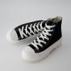 image:imageCUSHIONAIRE Womens Vespa high top Canvas Sneaker Memory Foam and Side ZipperBlackWhite Zip