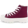 image:imageCUSHIONAIRE Womens Vespa high top Canvas Sneaker Memory Foam and Side ZipperBurgundy Zip