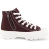 image:imageCUSHIONAIRE Womens Vespa high top Canvas Sneaker Memory Foam and Side ZipperChocolate Zip