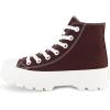image:imageCUSHIONAIRE Womens Vespa high top Canvas Sneaker Memory Foam and Side ZipperChocolate Zip