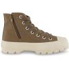 image:imageCUSHIONAIRE Womens Vespa high top Canvas Sneaker Memory Foam and Side ZipperOlive Zip