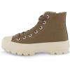 image:imageCUSHIONAIRE Womens Vespa high top Canvas Sneaker Memory Foam and Side ZipperOlive Zip