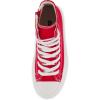 image:imageCUSHIONAIRE Womens Vespa high top Canvas Sneaker Memory Foam and Side ZipperRed Zip