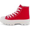 image:imageCUSHIONAIRE Womens Vespa high top Canvas Sneaker Memory Foam and Side ZipperRed Zip