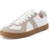 image:imageCUSHIONAIRE Bailey Womens Retro Sneaker Classic Everyday Sneakers for Women with Sleek Rounded Toe and Memory FoamWhiteGrey