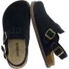 image:imageCUSHIONAIRE Brooklyn Suede Womens Slides Comfortable Clog Mules with Adjustable Buckles  Summer Shoes for WomenBlack