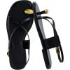 image:imageCUSHIONAIRE Corfu Flat Sandals for Women  Strappy Design with Toe Loop and Adjustable Ankle Strap  Lightweight Summer Dress SandalBlack