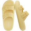 image:imageCUSHIONAIRE Fame Pillow Recovery Sandals for Women Adjustable Double Buckle Waterproof EVA Cloud Slides for WomenGolden