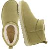 image:imageCUSHIONAIRE Hip3 Genuine Suede Leather Ankle Boots for Women  Pull On Cozy Faux Fur Boots Womens Shoes with Comfortable Memory FoamKhaki Genuine Suede