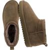 image:imageCUSHIONAIRE Hip3 Genuine Suede Leather Ankle Boots for Women  Pull On Cozy Faux Fur Boots Womens Shoes with Comfortable Memory FoamTaupe Genuine Suede