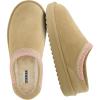 image:imageCUSHIONAIRE Keto Genuine Suede Leather Kids Slippers for Boys and Girls  Cozy SlipOn Mule House Shoes with Faux Fur Lining Cushioned Memory Foam ComfortSandpink