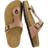 image:imageCUSHIONAIRE Leah Thong Womens Sandals  Cork Footbed Flip Flops for Women with Memory Foam and Adjustable Buckle StrapGold