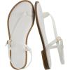 image:imageCUSHIONAIRE Life Strappy Flat Thong Sandals for Women with Toe Loop Memory Foam and Adjustable Ankle Strap Womens SandalsWhite