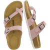 image:imageCUSHIONAIRE Luna Sandals for Women Cork Footbed Womens Sandals for Summer Comfort with Adjustable Straps Wide Width AvailablePink Vegan Suede