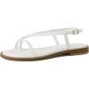 image:imageCUSHIONAIRE Luxor Sandals for Women Strappy Flat Thong Womens Sandals with Adjustable Ankle Strap and Memory FoamWhite