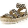 image:imageCUSHIONAIRE Mandy Wedge Sandals for Women  Strappy Platform Sandals with Arch Support Cute Summer EspadrilleStyle Platform Dressy SlipOnBT Raffia