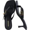 image:imageCUSHIONAIRE Marlin Low Kitten Heels for Women Thong Style Dressy Heeled Womens Sandals with Adjustable Buckle ClosureBlack