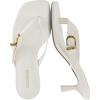 image:imageCUSHIONAIRE Marlin Low Kitten Heels for Women Thong Style Dressy Heeled Womens Sandals with Adjustable Buckle ClosureIvory