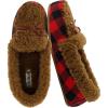 image:imageCUSHIONAIRE Stella Womens Moccasin Slippers  Faux Fur Lining Memory Foam amp Wide Widths AvailableBrown