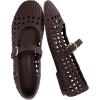 image:imageCUSHIONAIRE Windsor Woven Womens Flats with Adjustable Strap  Comfortable Mary Jane Ballet Flats for WomenBrown