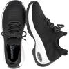 image:imageCUSHIONAIRE Womens Blaze Stretch Knit Slip on lace Sneaker Memory Foam amp LiteSole TechnologyBlackWhite
