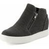 image:imageCUSHIONAIRE Womens Hart Hidden Wedge Sneaker Wide Width AvailableBlack Canvas