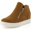 image:imageCUSHIONAIRE Womens Hart Hidden Wedge Sneaker Wide Width AvailableCognac