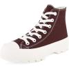 image:imageCUSHIONAIRE Womens Vespa high top Canvas Sneaker Memory Foam and Side ZipperChocolate Zip