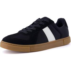 image:imageCUSHIONAIRE Mens Troy lace up Sneaker with Comfort FoamBlackWhite