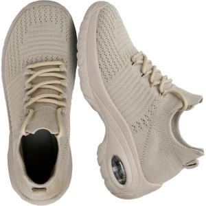 image:imageCUSHIONAIRE Womens Blaze Stretch Knit Slip on lace Sneaker Memory Foam amp LiteSole TechnologyTaupe