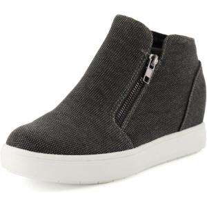 image:imageCUSHIONAIRE Womens Hart Hidden Wedge Sneaker Wide Width AvailableBlack Canvas