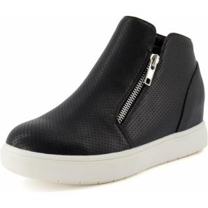 image:imageCUSHIONAIRE Womens Hart Hidden Wedge Sneaker Wide Width AvailableBlack Pu