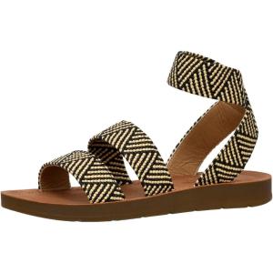 image:imageCUSHIONAIRE Womens Indego Stretch SandalBlack Raffia Gore