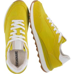 image:imageCUSHIONAIRE Womens Kicks lace up Nylon Sneaker Comfort Foam Wide Widths AvailableYellow