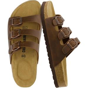 image:imageCUSHIONAIRE Womens Lela Cork footbed Sandal with ComfortBrown Oily