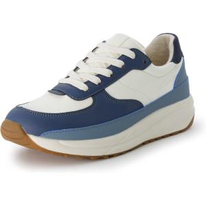 image:imageCUSHIONAIRE Womens Score lace up Sneaker Comfort Foam Wide Widths AvailableWhiteBlue