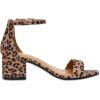 image:imageCUSHIONAIRE Alba Mid Block Heel Dress Shoes for Women  Open Toe Ankle Strap Heeled Womens Sandals with Memory Foam ComfortLeopard
