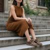 image:imageCUSHIONAIRE Belinda Womens Lace Detail Casual Sneakers  Elegant Ribbon LaceUp Shoes with Memory FoamBrown