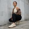 image:imageCUSHIONAIRE Belinda Womens Lace Detail Casual Sneakers  Elegant Ribbon LaceUp Shoes with Memory FoamIvory Vegan Suede