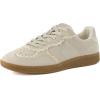 image:imageCUSHIONAIRE Belinda Womens Lace Detail Casual Sneakers  Elegant Ribbon LaceUp Shoes with Memory FoamIvory Vegan Suede