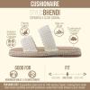image:imageCUSHIONAIRE Bhendi Womens Espadrille Slide Sandal  Faux Leather Double Strap with JuteWrapped Sole amp Cushioned FootbedCream