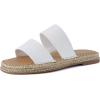 image:imageCUSHIONAIRE Bhendi Womens Espadrille Slide Sandal  Faux Leather Double Strap with JuteWrapped Sole amp Cushioned FootbedIvory