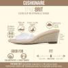 image:imageCUSHIONAIRE Brit Dress Wedge Sandals for Women Clear SlipOn Espadrille Heels with Soft Memory Foam ComfortClear
