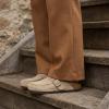 image:imageCUSHIONAIRE Canoe Genuine Suede Clogs for Women Footwear with Moc Toe Design  Casual Slip On Womens ShoesBeige